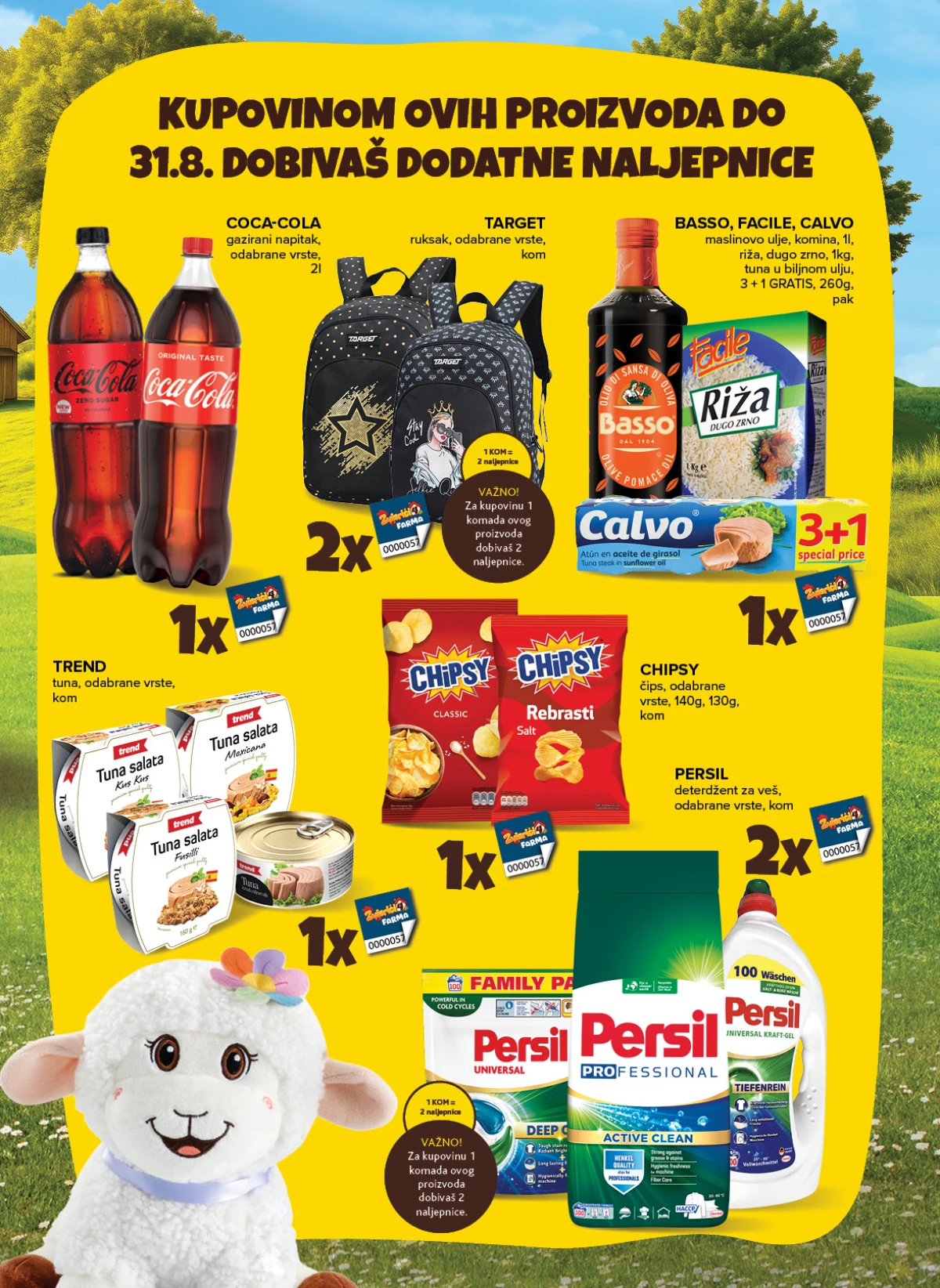 Konzum i Mercator katalog akcija strana 3 – važi od 25.8. do 31.8.2026.