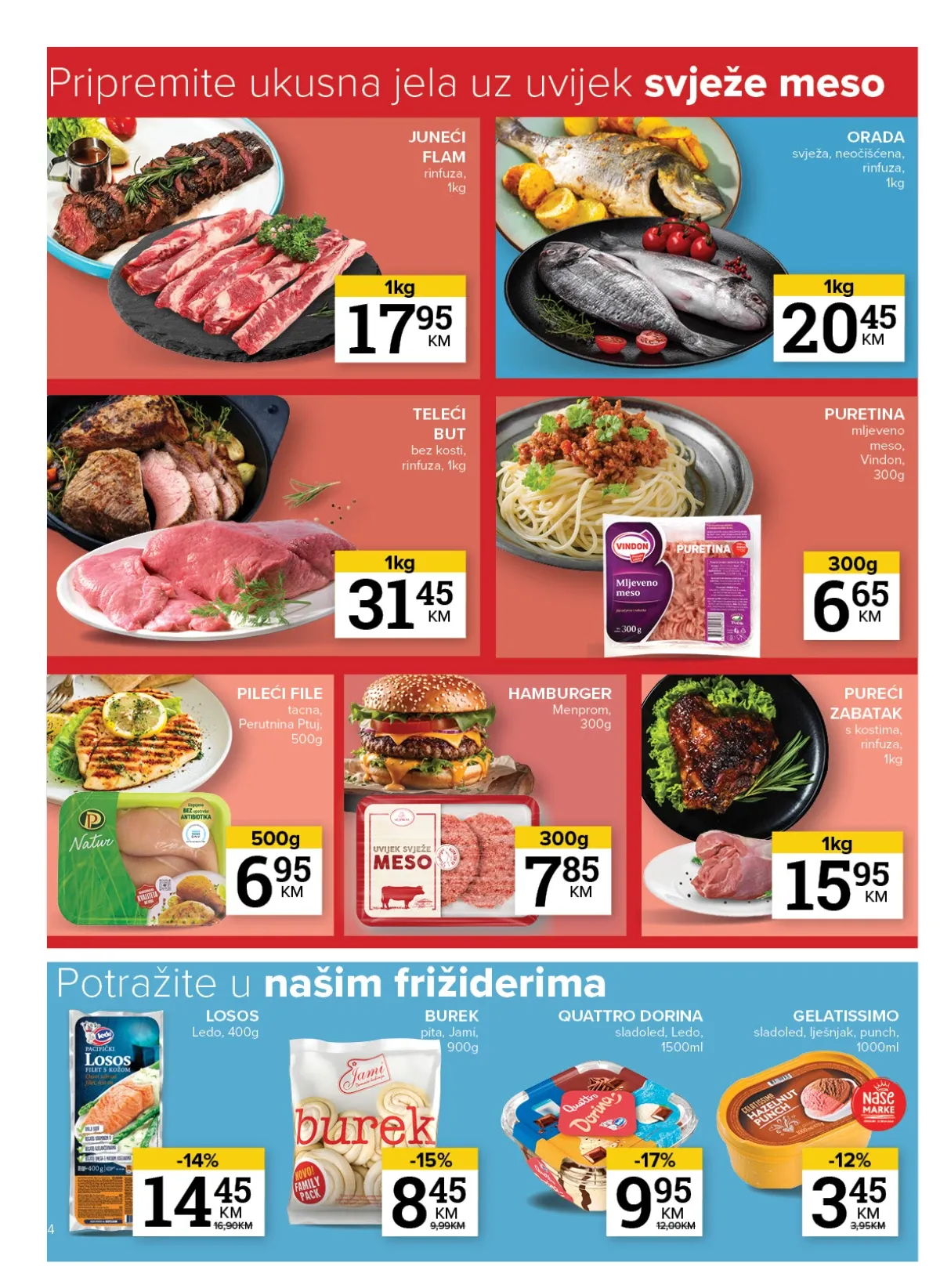 Konzum i Mercator katalog akcija strana 4 – važi od 6.8. do 10.8.2026.