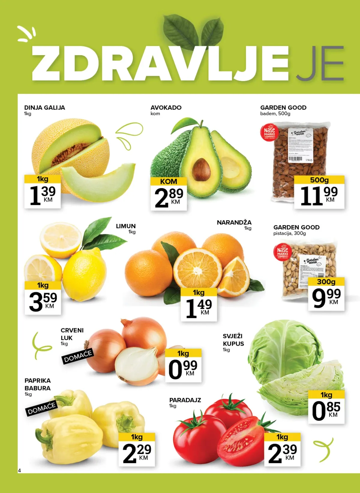 Konzum i Mercator katalog akcija strana 4 – važi od 11.8. do 17.8.2026.