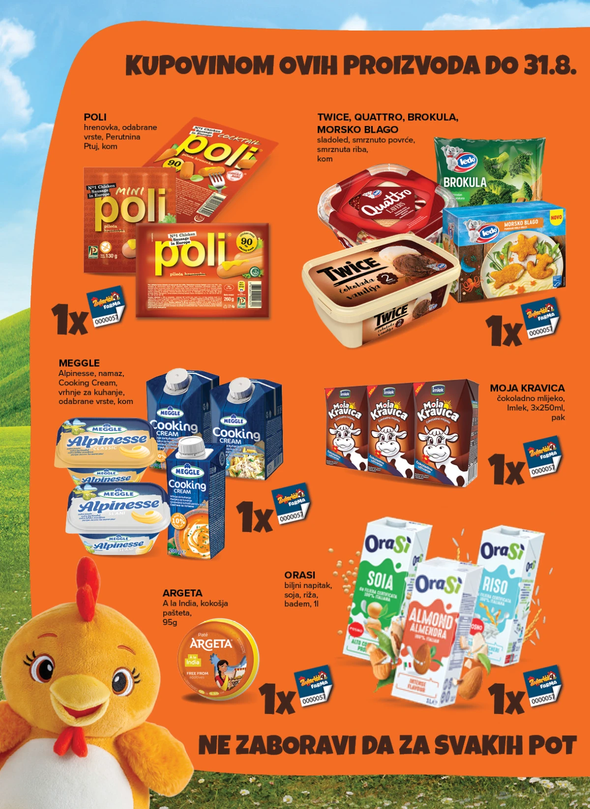 Konzum i Mercator katalog akcija strana 4 – važi od 25.8. do 31.8.2026.