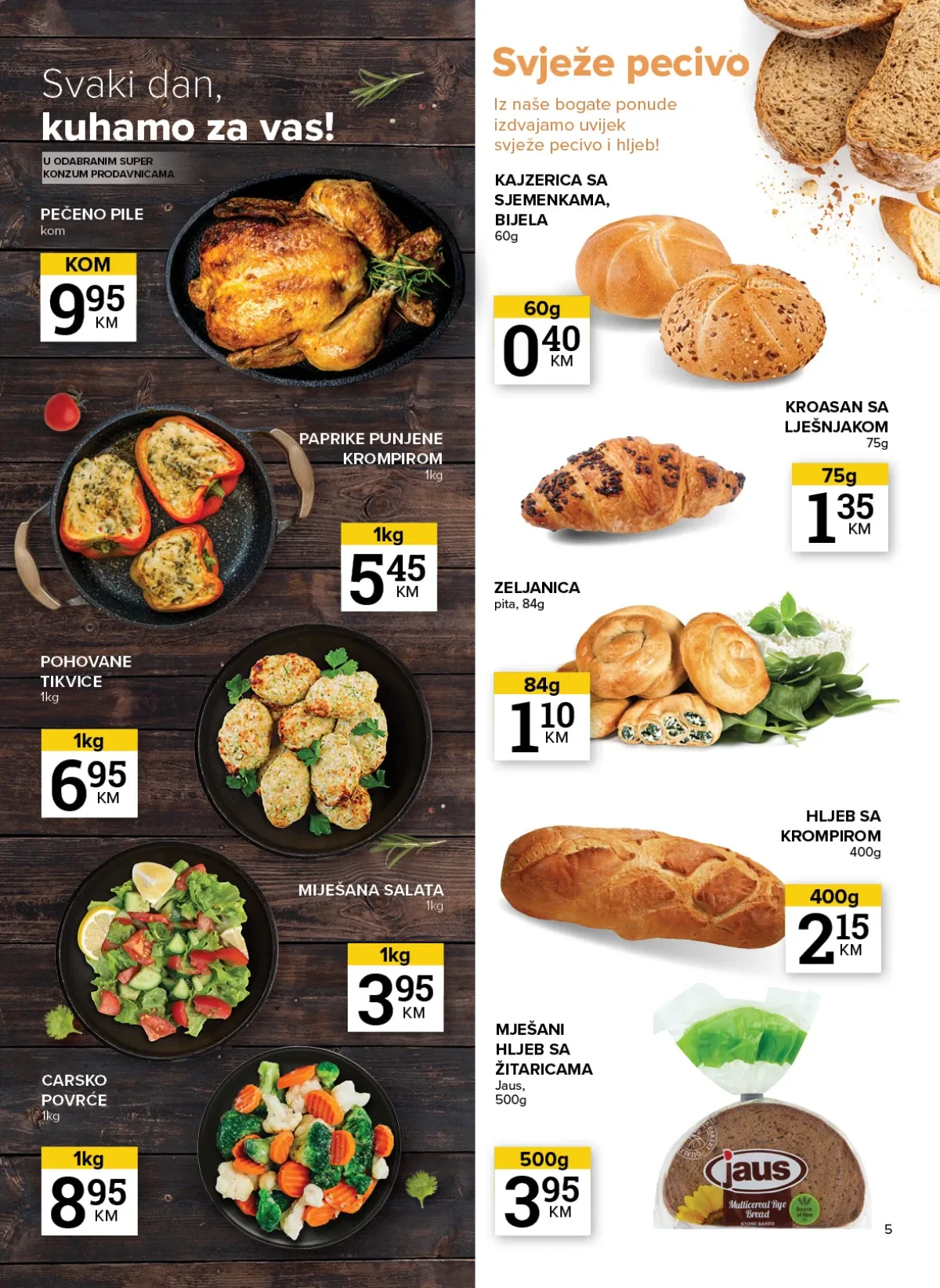 Konzum i Mercator katalog akcija strana 5 – važi od 6.8. do 10.8.2026.