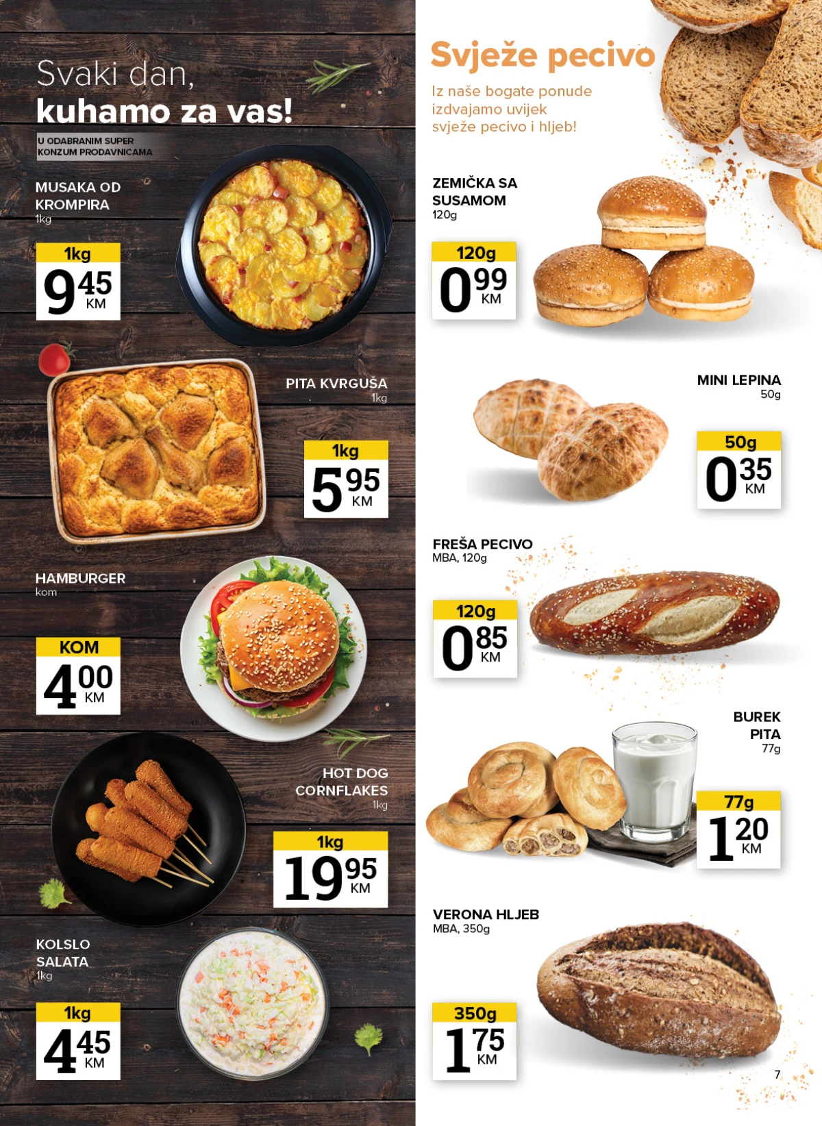 Konzum i Mercator katalog akcija strana 7 – važi od 18.8. do 24.8.2026.