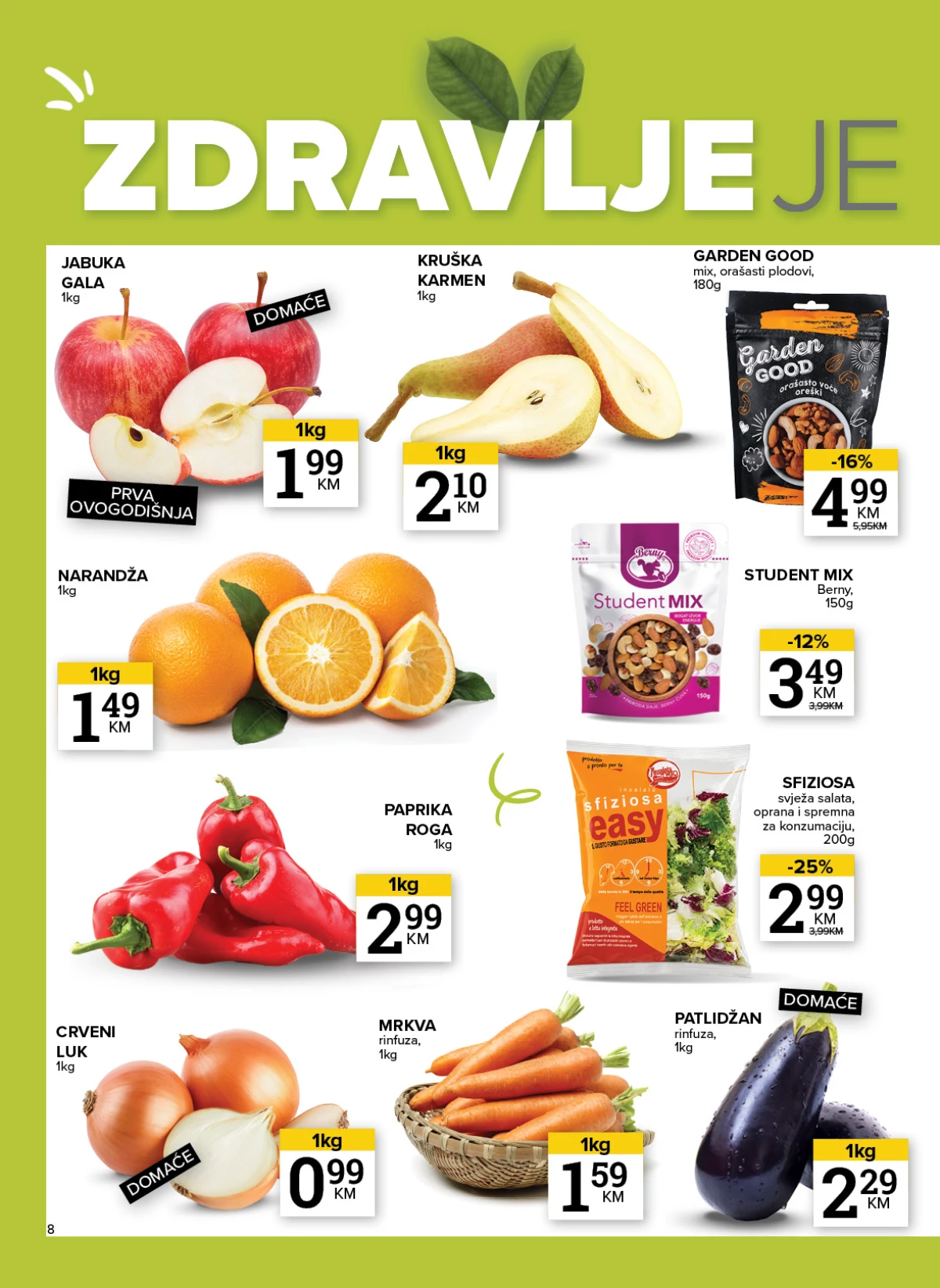 Konzum i Mercator katalog akcija strana 8 – važi od 25.8. do 31.8.2026.