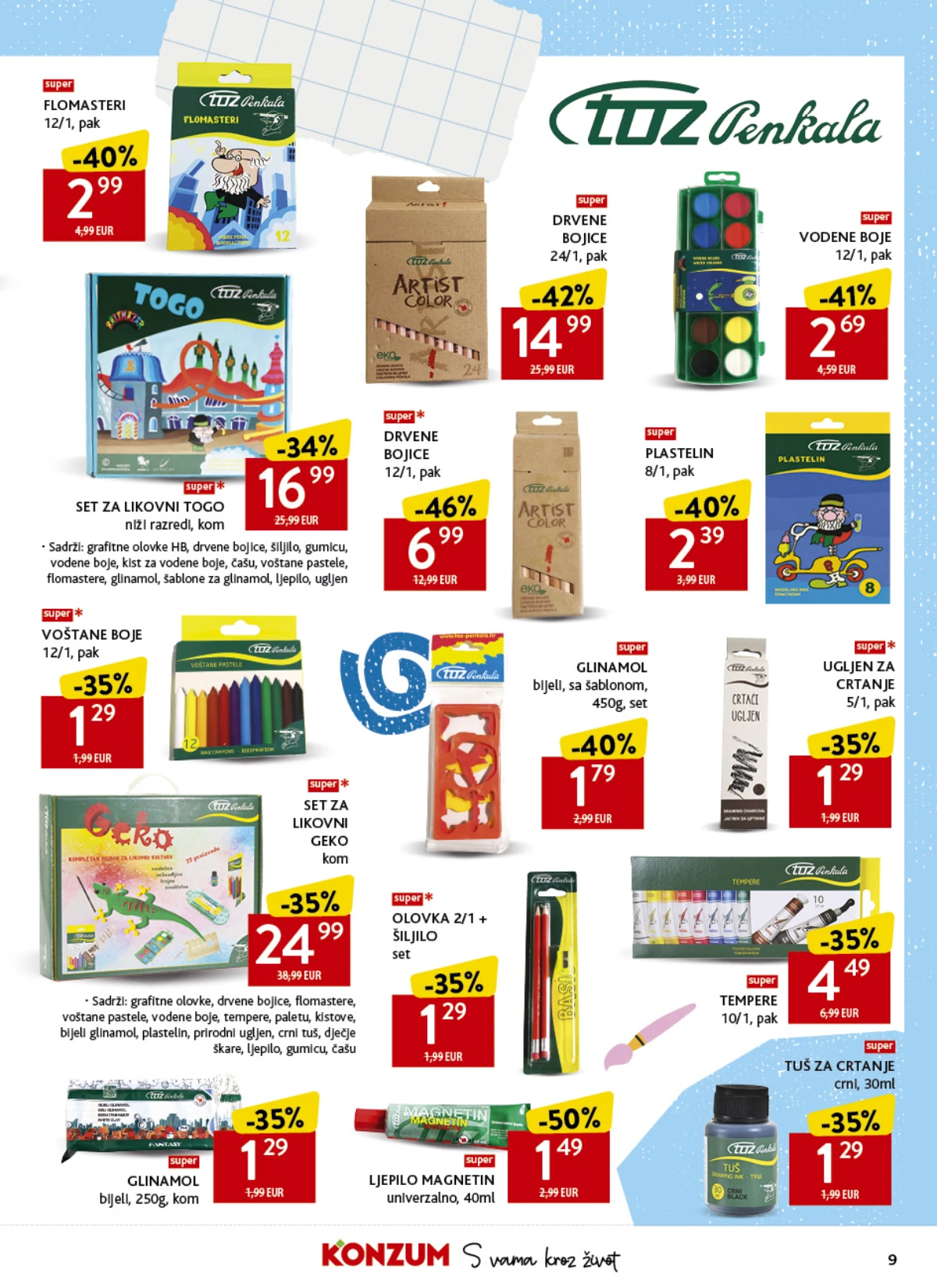 Konzum i Mercator katalog akcija strana 9 – važi od 17.8. do 20.9.2026.