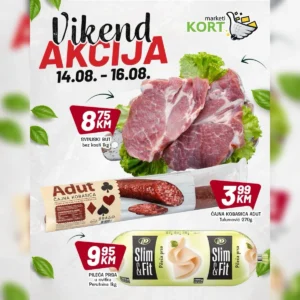 Kort katalog akcija strana 1 – važi od 14.8. do 16.8.2026.