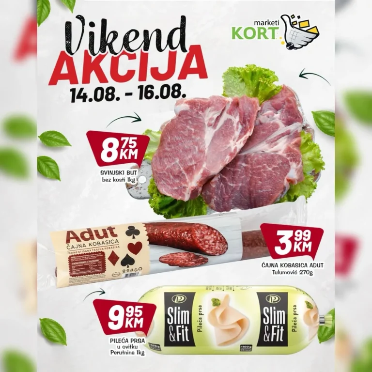 Kort katalog akcija strana 1 – važi od 14.8. do 16.8.2026.
