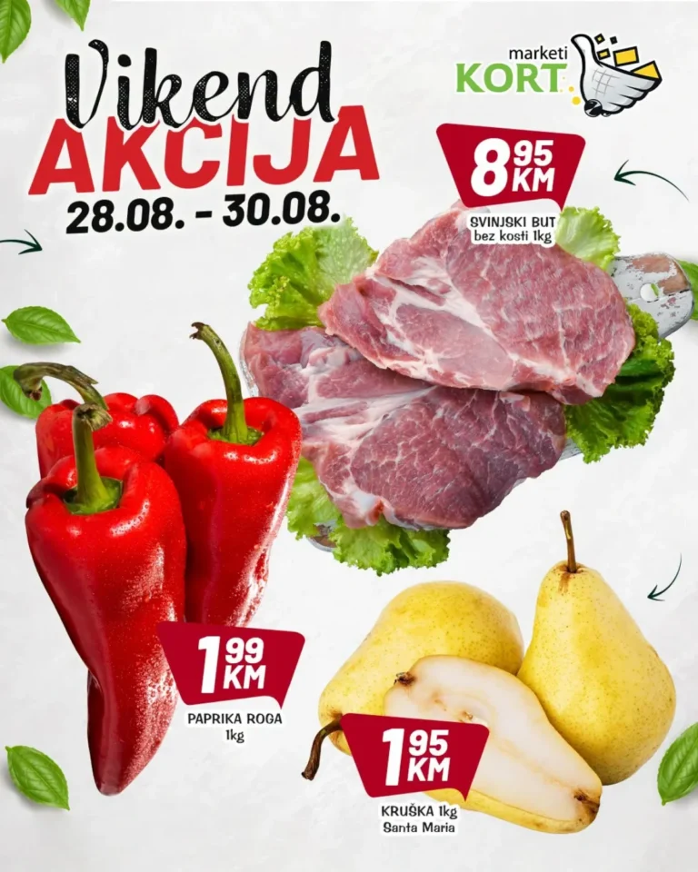 Kort katalog akcija strana 1 – važi od 28.8. do 30.8.2026.