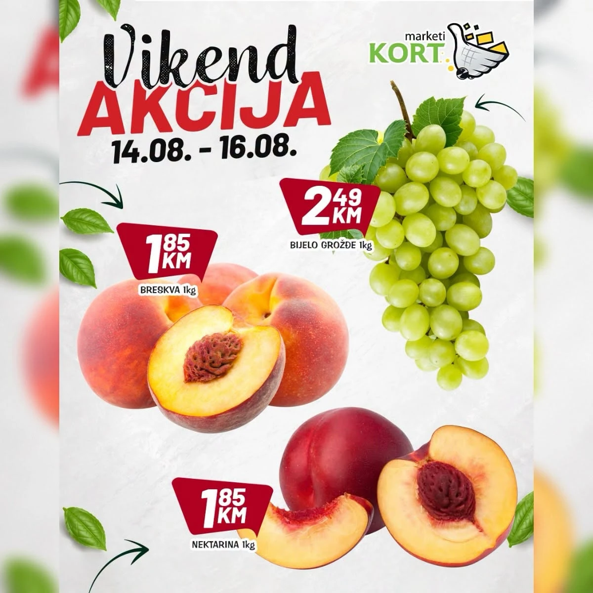Kort katalog akcija strana 2 – važi od 14.8. do 16.8.2026.