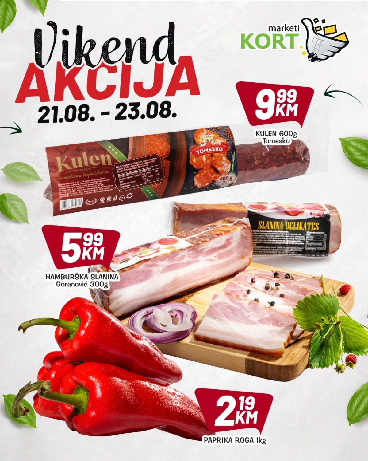 Kort katalog akcija strana 2 – važi od 21.8. do 23.8.2026.