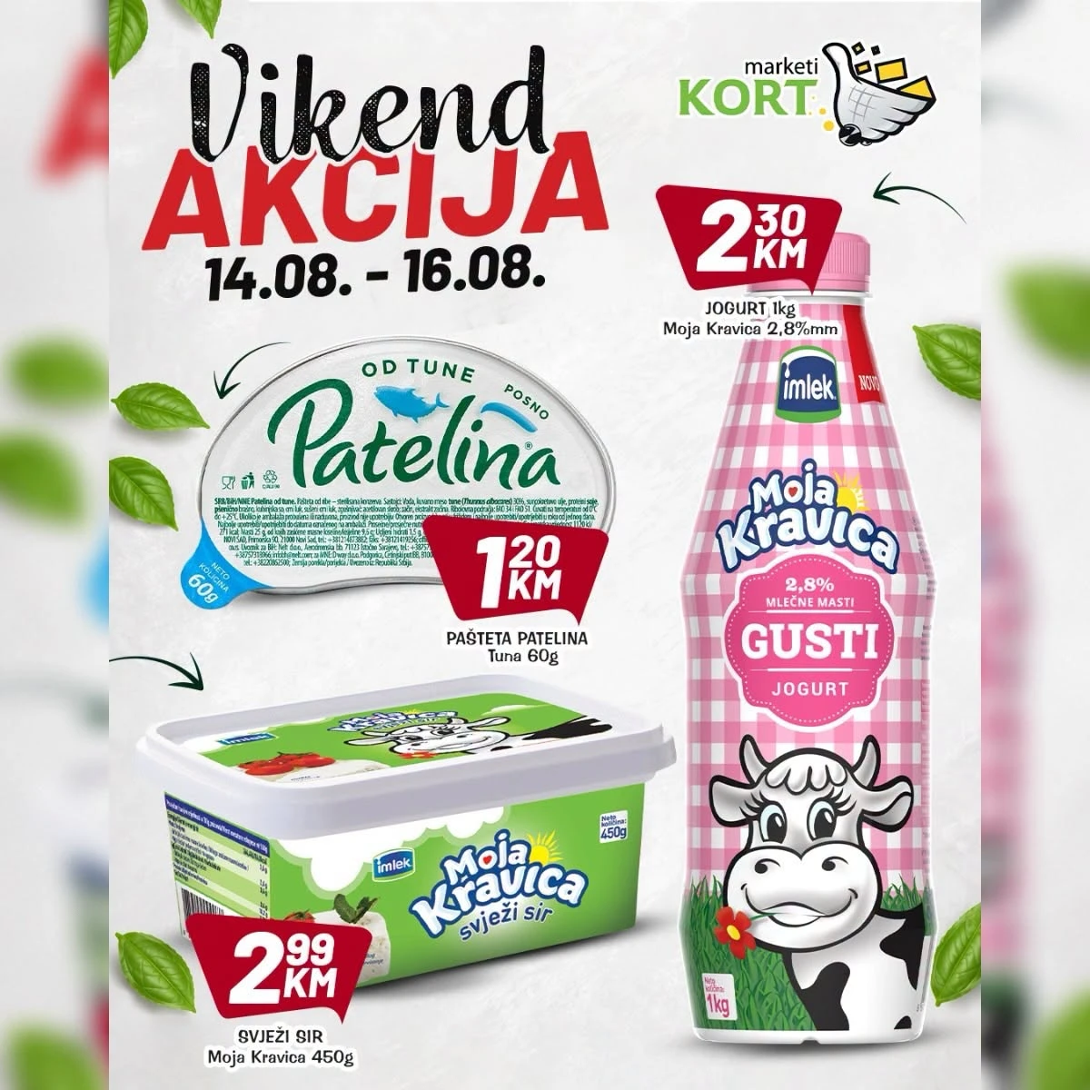 Kort katalog akcija strana 3 – važi od 14.8. do 16.8.2026.