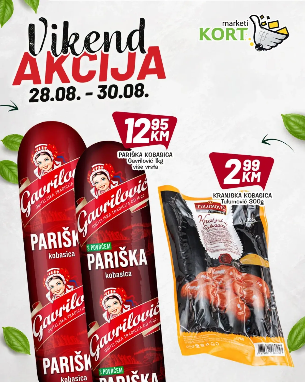 Kort katalog akcija strana 3 – važi od 28.8. do 30.8.2026.