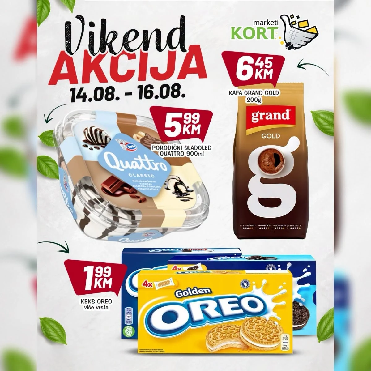 Kort katalog akcija strana 4 – važi od 14.8. do 16.8.2026.