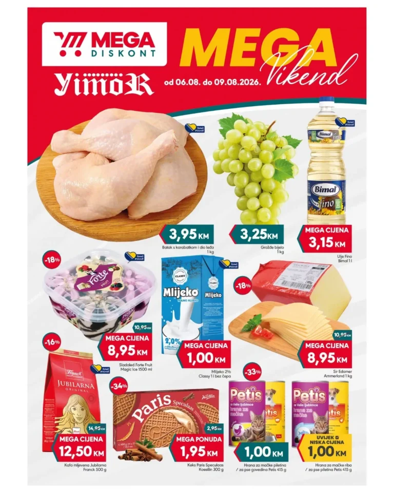 Mega diskont katalog akcija strana 1 – važi od 6.8. do 9.8.2026.