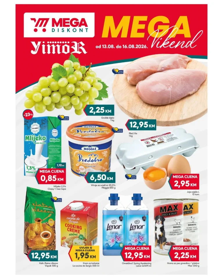 Mega diskont katalog akcija strana 1 – važi od 13.8. do 16.8.2026.