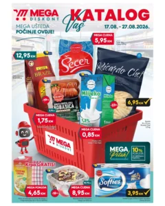Mega diskont katalog akcija strana 1 – važi od 17.8. do 27.8.2026.