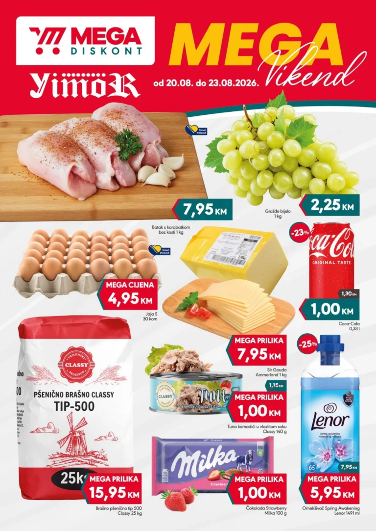 Mega diskont katalog akcija strana 1 – važi od 20.8. do 23.8.2026.