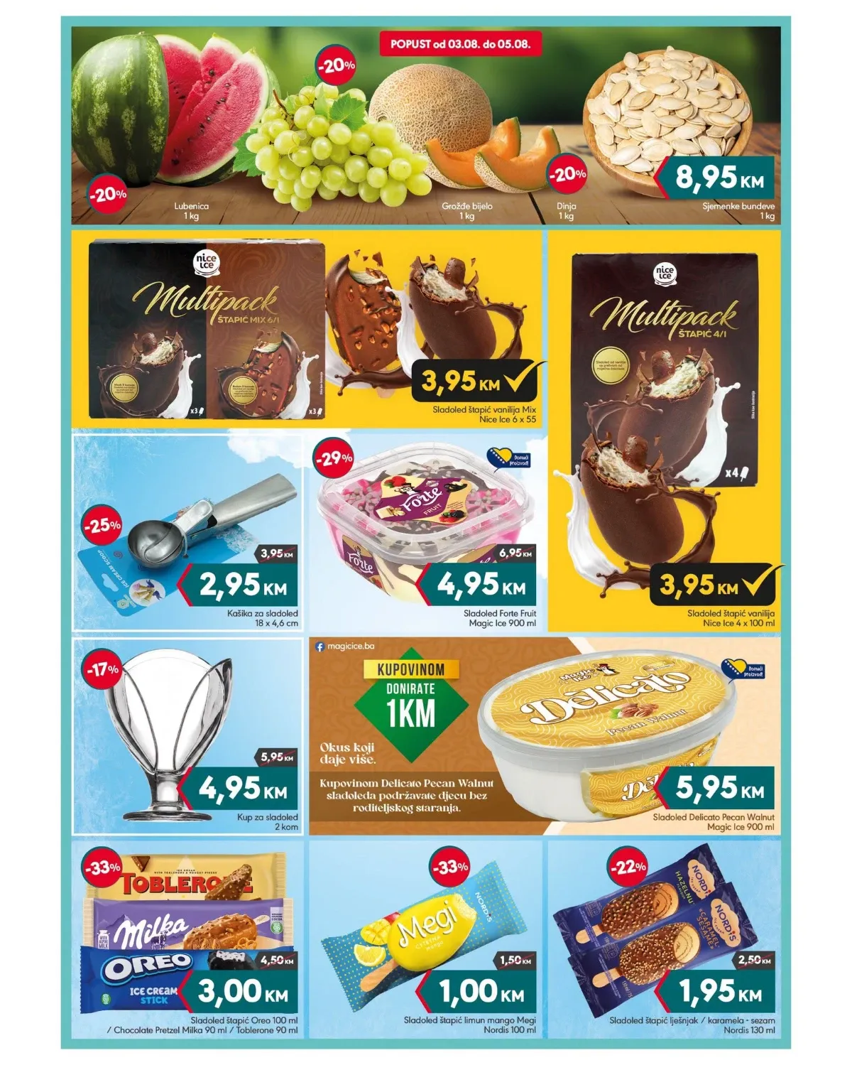 Mega diskont katalog akcija strana 2 – važi od 3.8. do 16.8.2026.