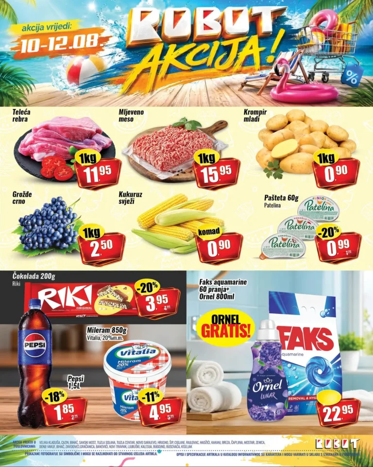 Robot katalog akcija strana 1 – važi od 10.8. do 12.8.2026.