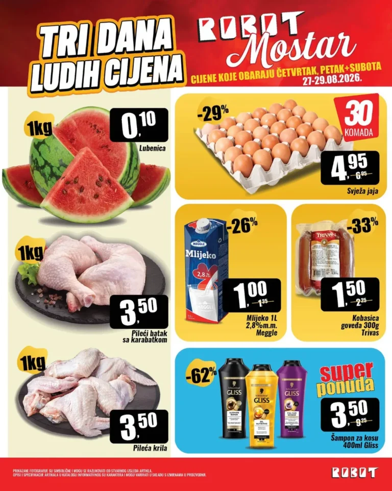 Robot katalog akcija strana 1 – važi od 27.8. do 29.8.2026.