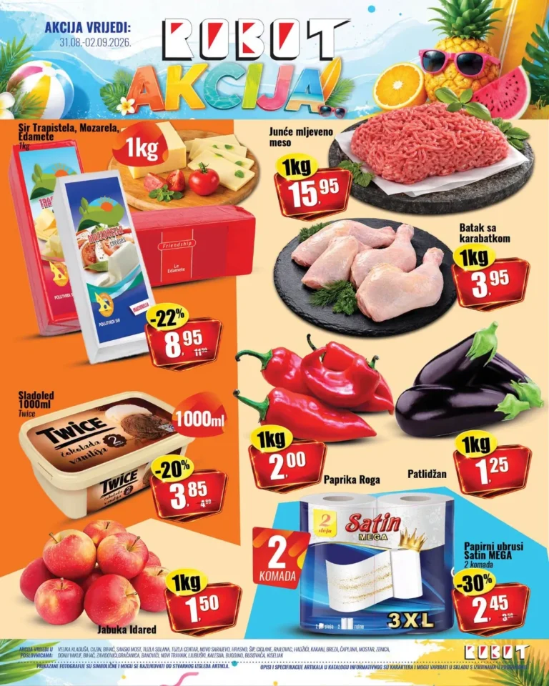 Robot katalog akcija strana 1 – važi od 31.8. do 2.9.2026.