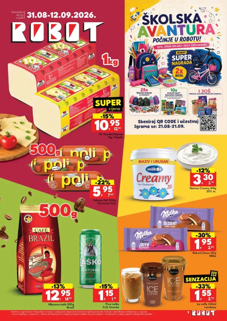 Robot katalog akcija strana 1 – važi od 31.8. do 12.9.2026.