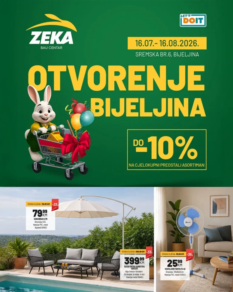 Zeka Baucentar katalog akcija strana 1 – važi od 16.7. do 16.8.2026.