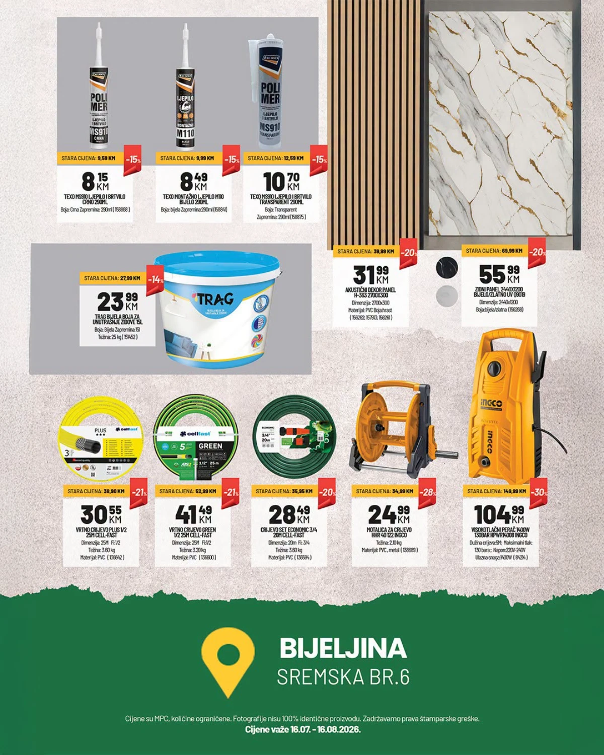 Zeka Baucentar katalog akcija strana 4 – važi od 16.7. do 16.8.2026.