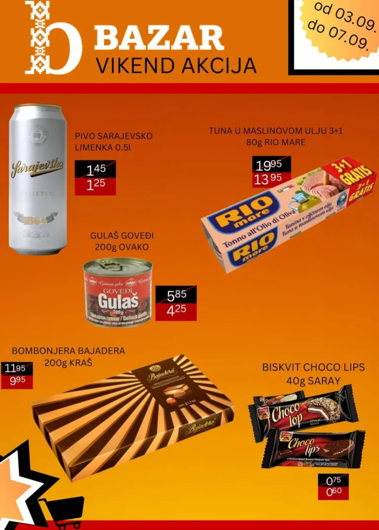 Bazar katalog akcija strana 1 – važi od 3.9. do 7.9.2026.