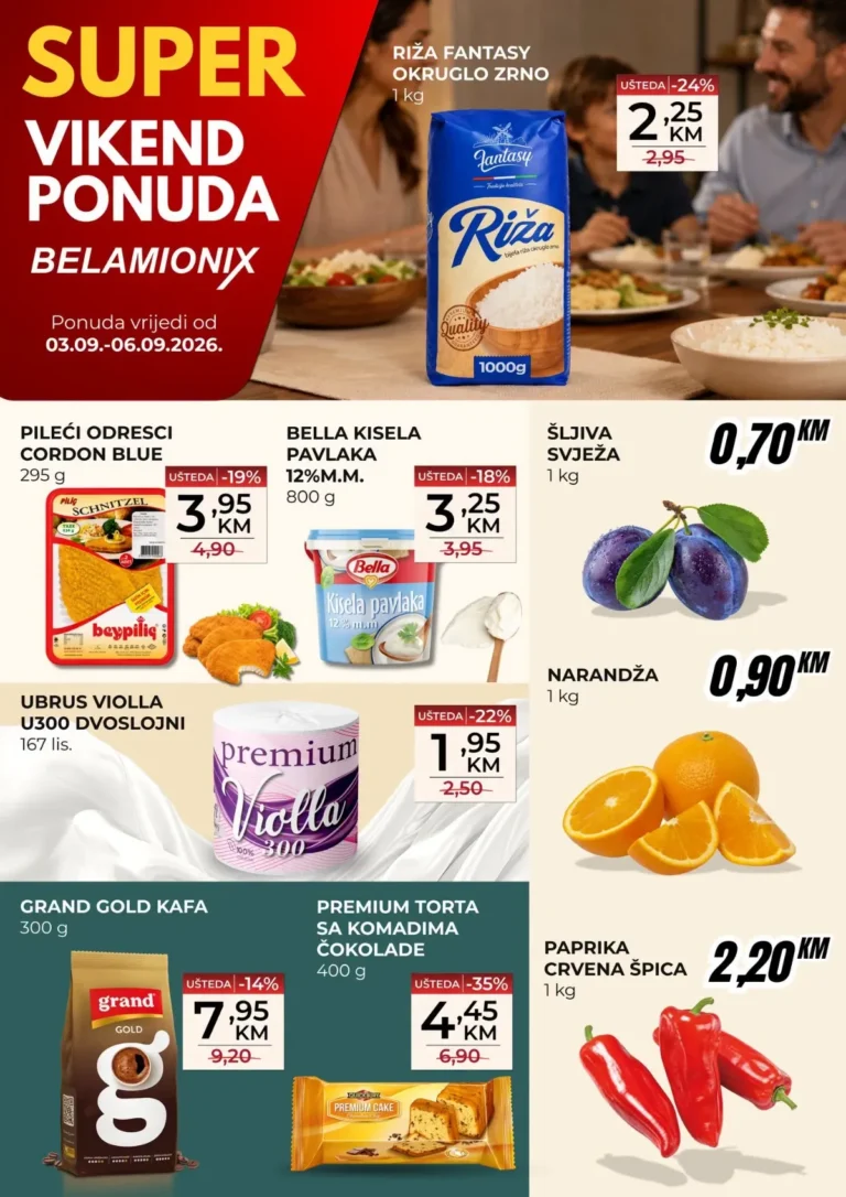 Belamionix katalog akcija strana 1 – važi od 3.9. do 6.9.2026.