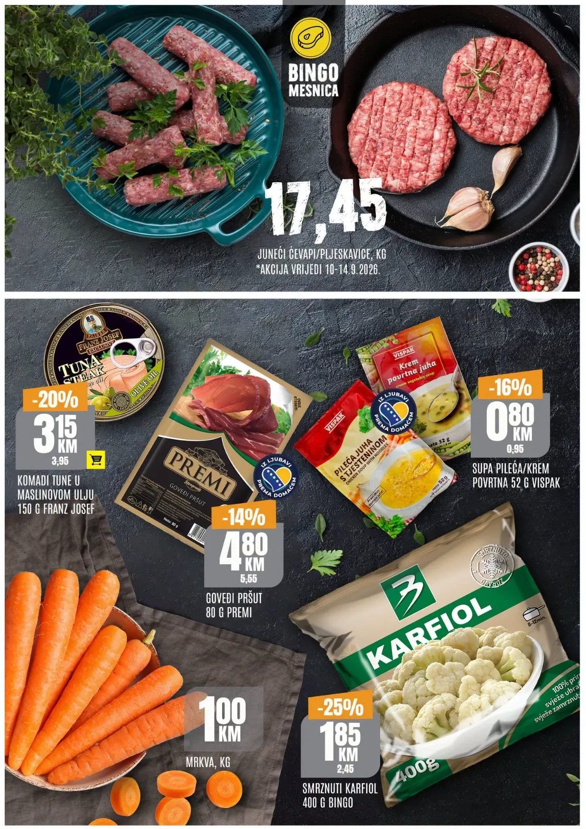 Bingo katalog akcija strana 2 – važi od 10.9. do 13.9.2026.