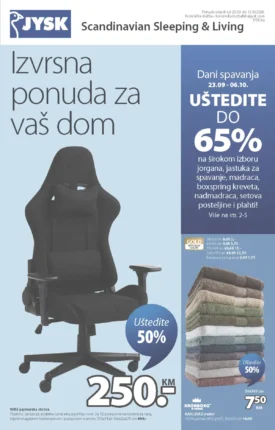 JYSK katalog 23.9. – 13.10.2026. – popusti do 64%