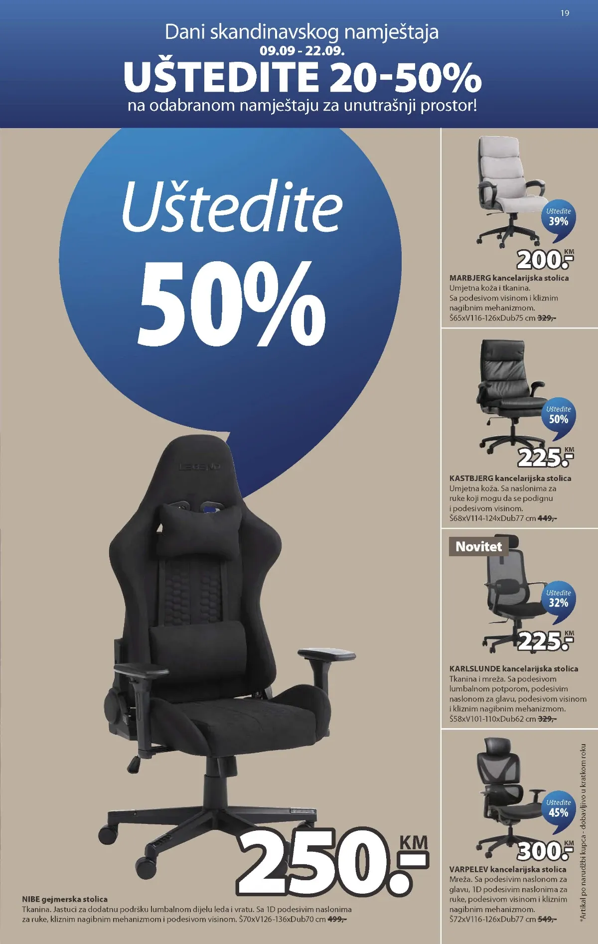 JYSK katalog akcija strana 19 – važi od 9.9. do 13.10.2026.