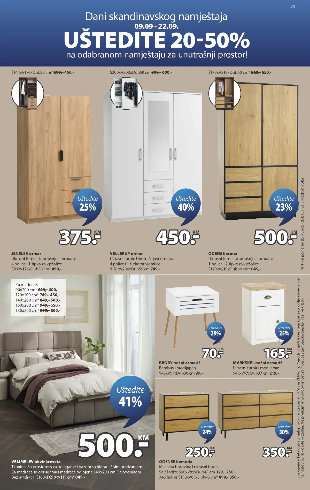 JYSK katalog akcija strana 23 – važi od 9.9. do 13.10.2026.