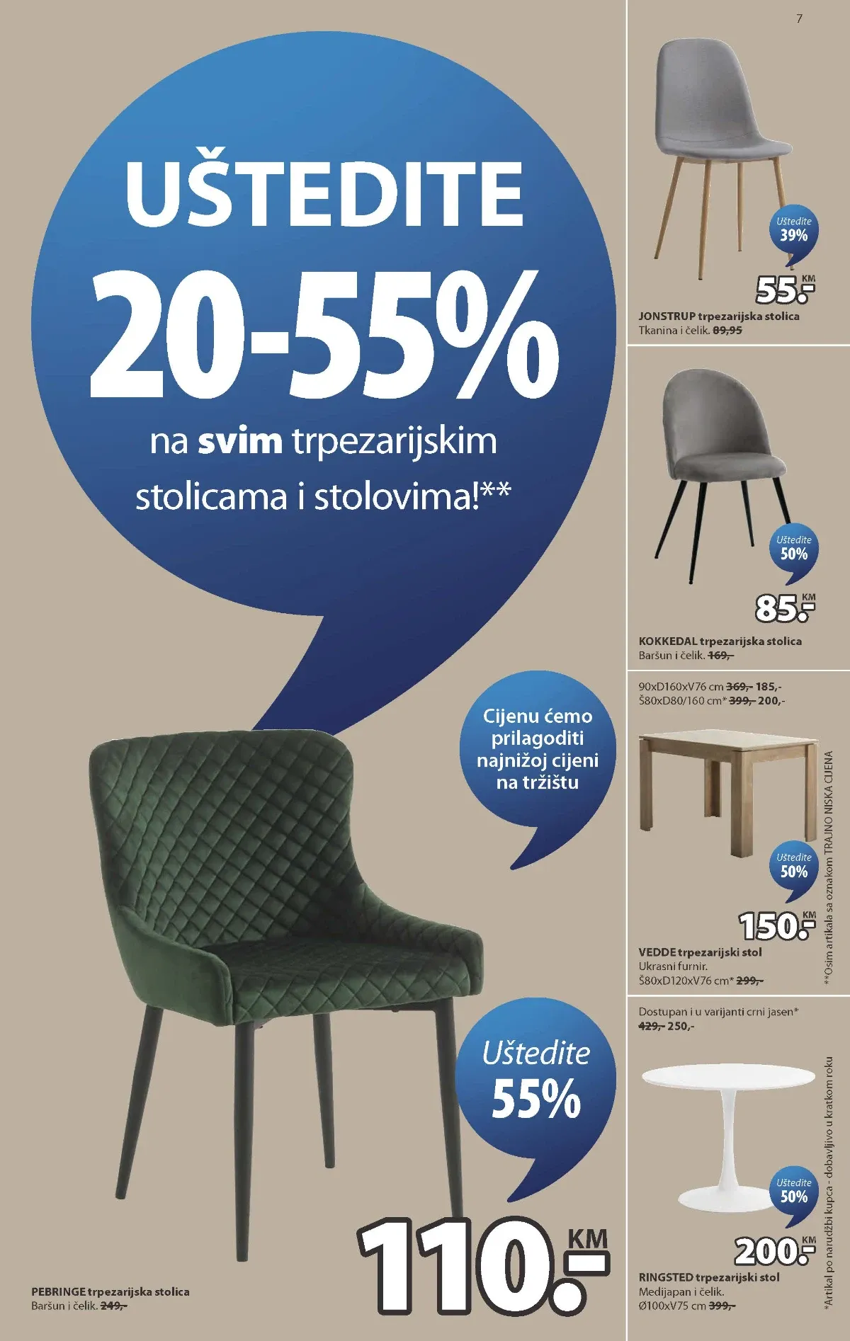 JYSK katalog akcija strana 7 – važi od 2.9. do 8.9.2026.