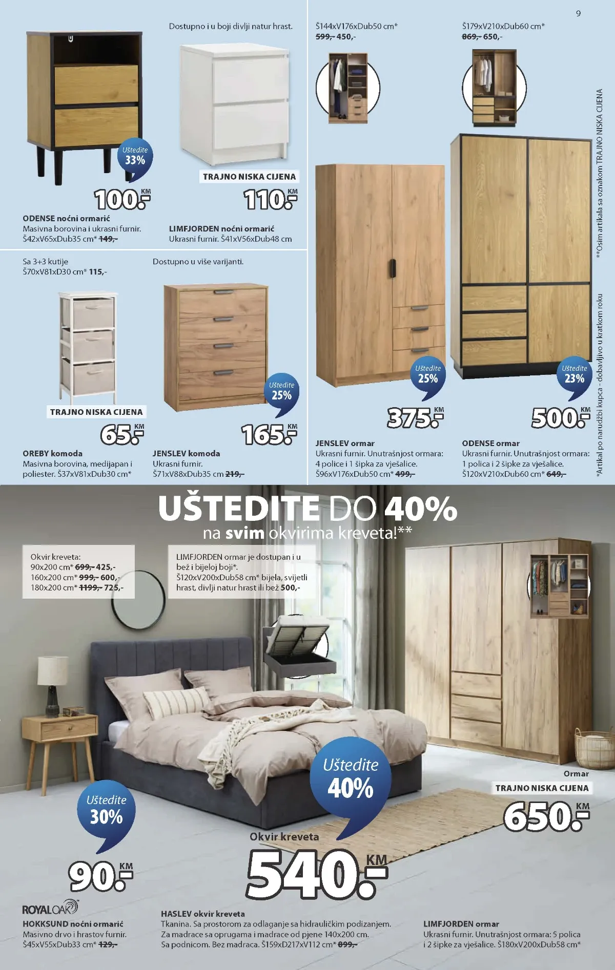 JYSK katalog akcija strana 9 – važi od 2.9. do 8.9.2026.