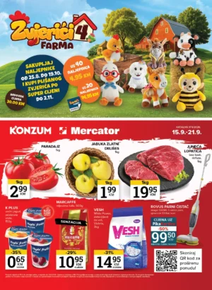 Konzum i Mercator katalog 15.9. – 21.9.2026. – popusti do 50%