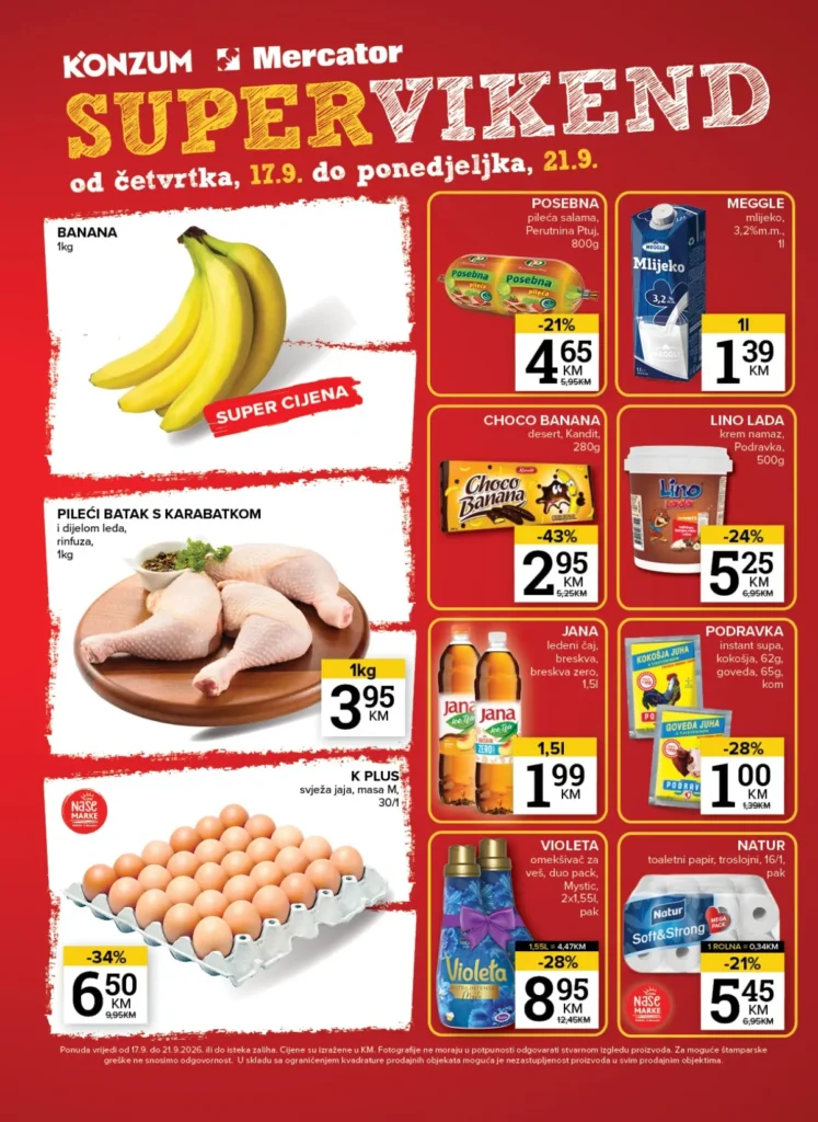 Konzum i Mercator katalog, strana 1