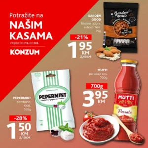 Konzum i Mercator katalog akcija strana 1 – važi od 7.9. do 9.9.2026.