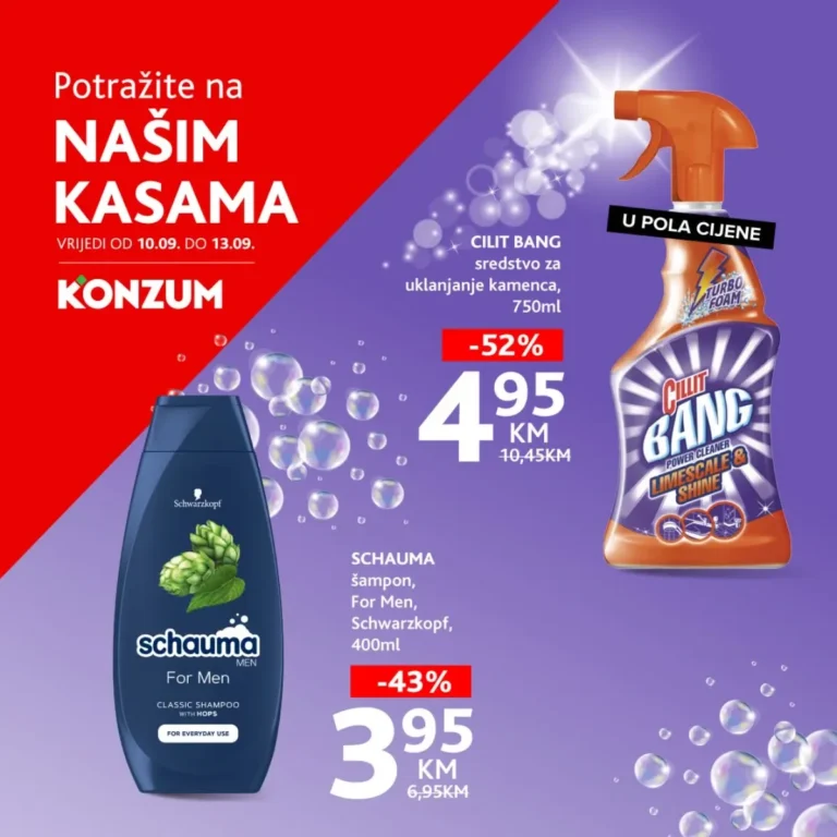 Konzum i Mercator katalog akcija strana 1 – važi od 10.9. do 13.9.2026.