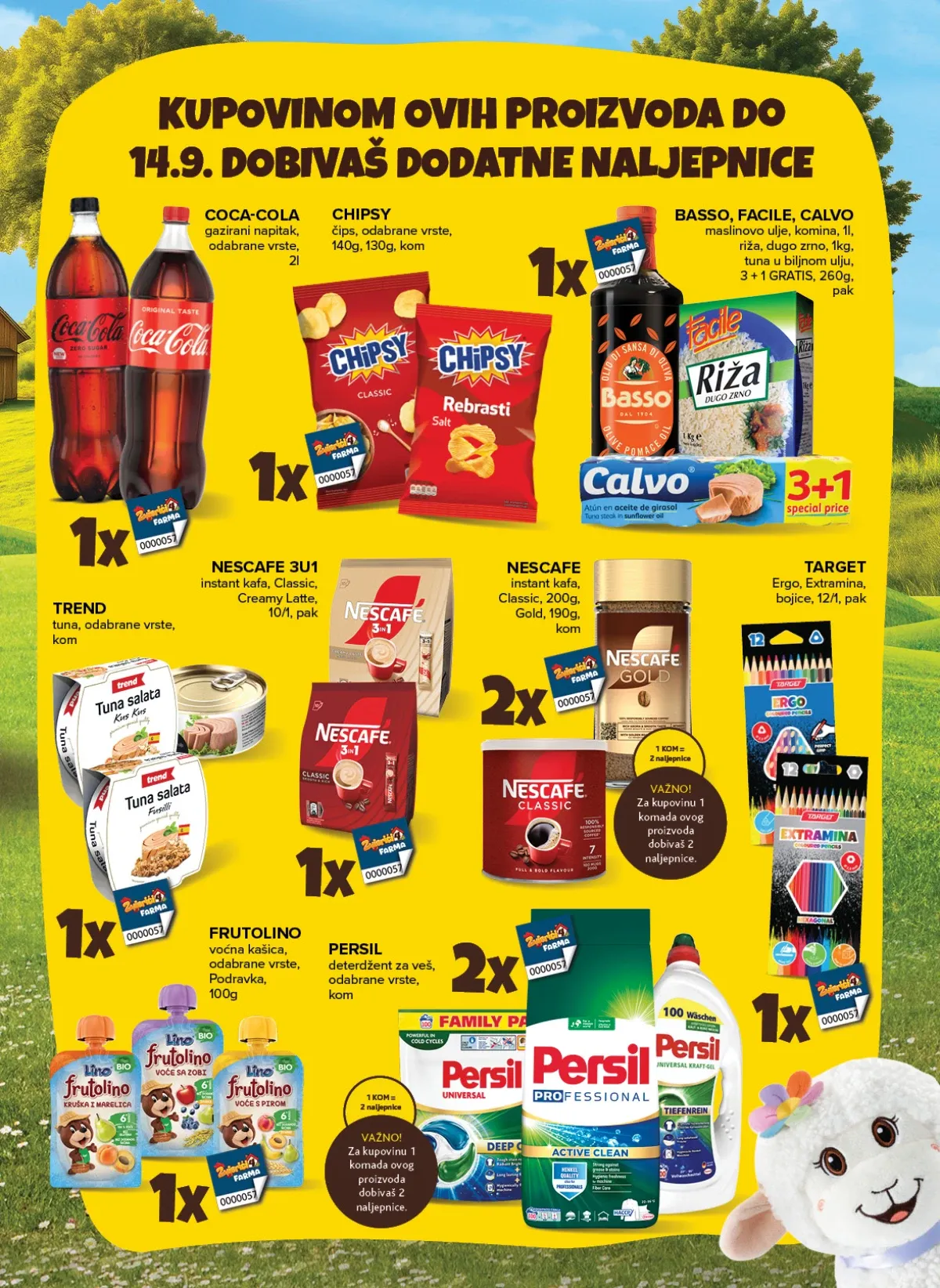Konzum i Mercator katalog akcija strana 3 – važi od 8.9. do 14.9.2026.