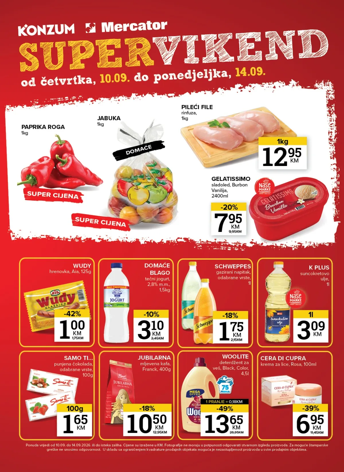Konzum i Mercator katalog akcija strana 36 – važi od 8.9. do 14.9.2026.