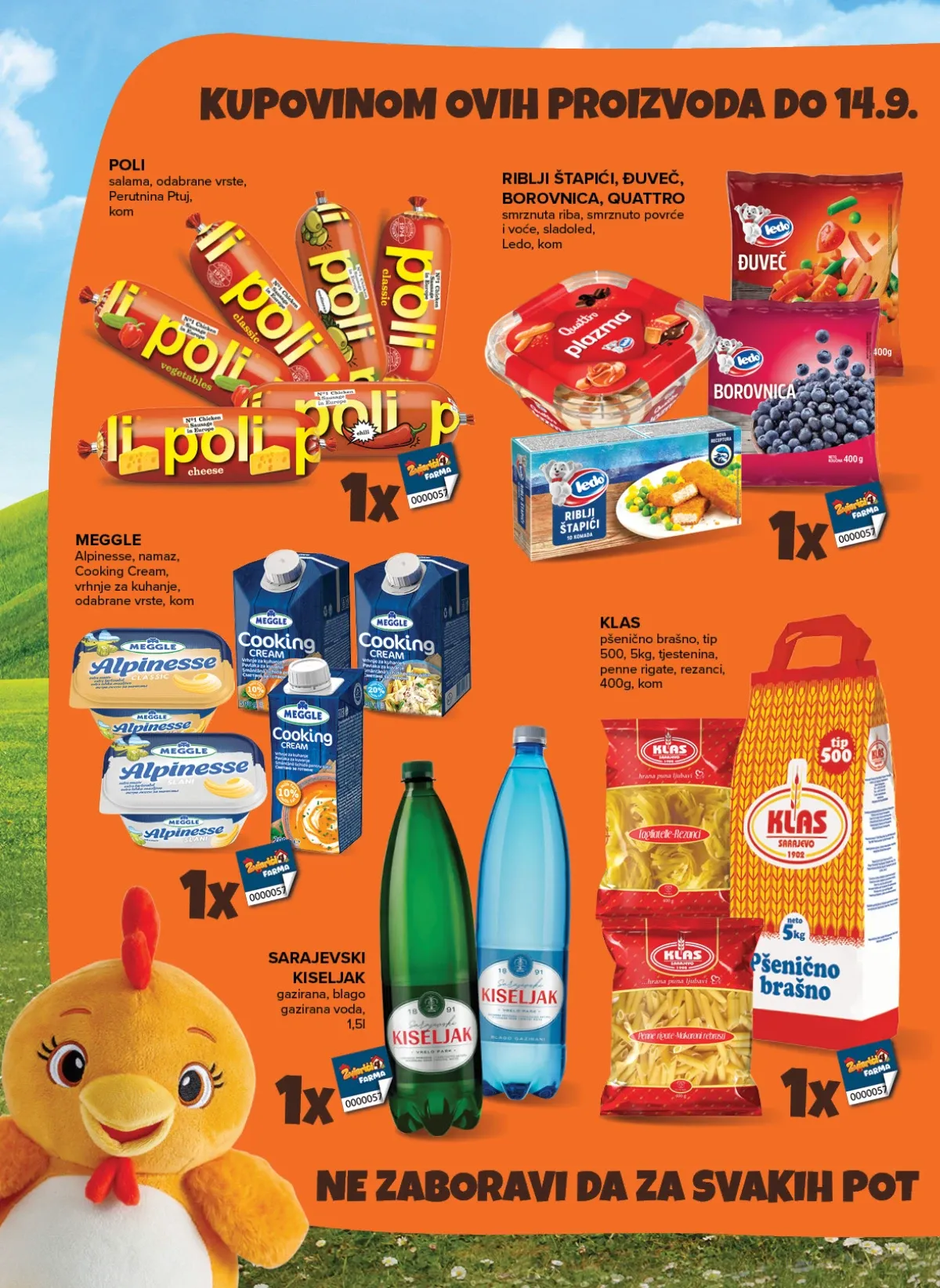 Konzum i Mercator katalog akcija strana 4 – važi od 8.9. do 14.9.2026.