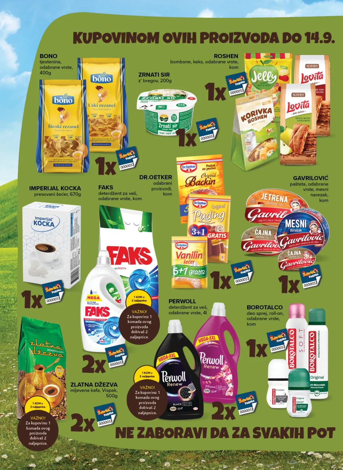Konzum i Mercator katalog akcija strana 6 – važi od 8.9. do 14.9.2026.