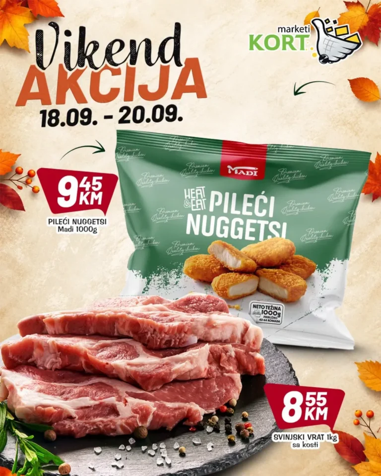 Kort katalog akcija strana 1 – važi od 18.9. do 20.9.2026.