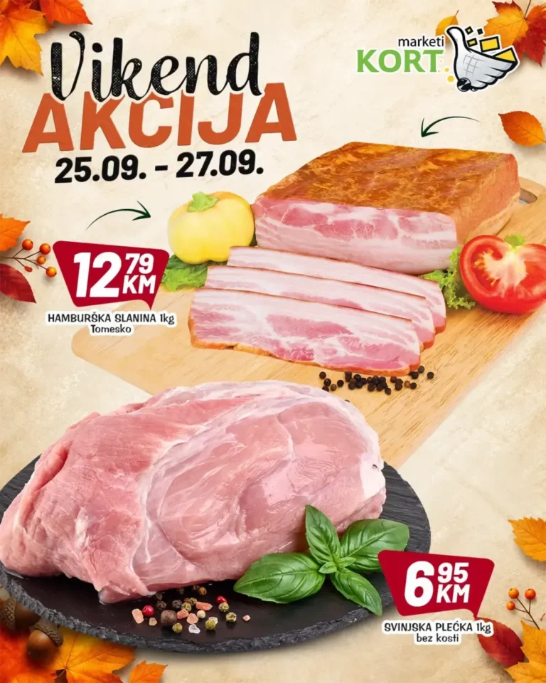 Kort katalog akcija strana 1 – važi od 25.9. do 27.9.2026.