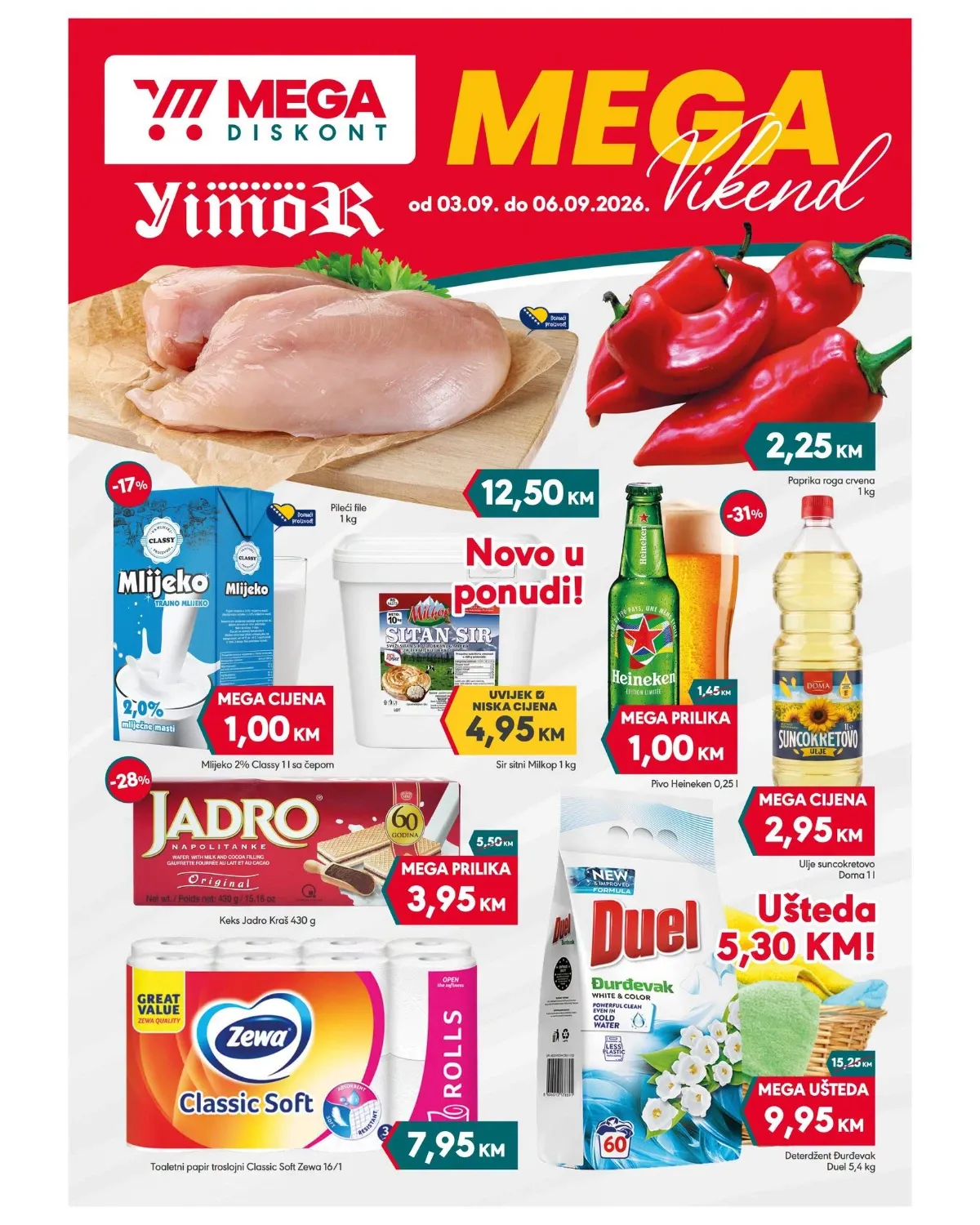 Mega diskont katalog akcija strana 1 – važi od 3.9. do 6.9.2026.