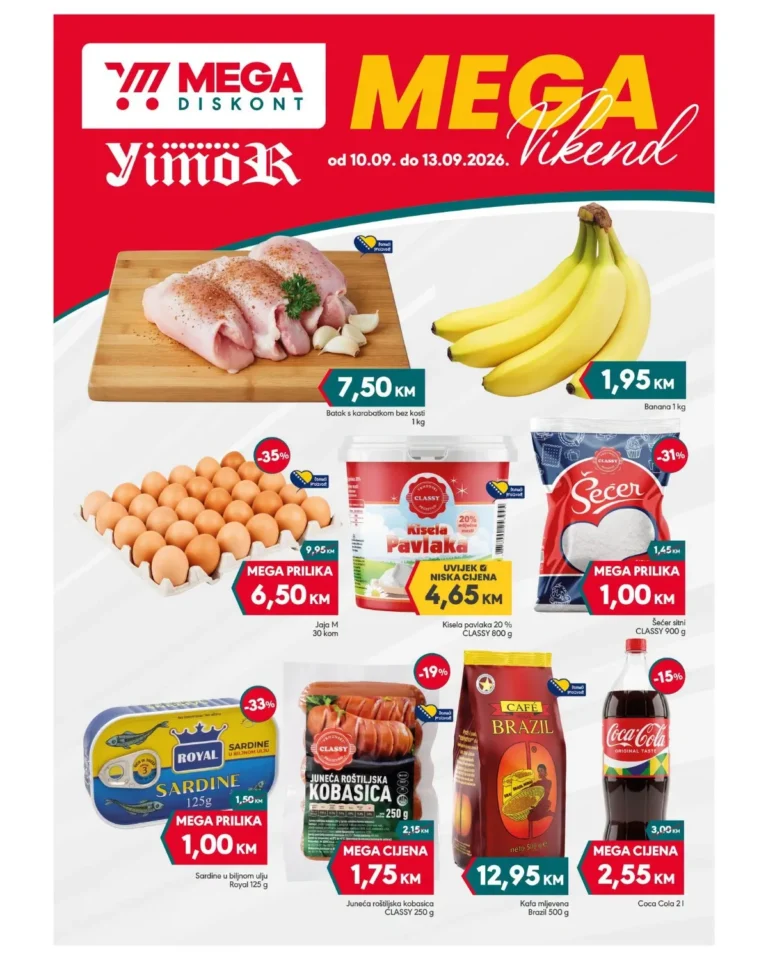 Mega diskont katalog akcija strana 1 – važi od 10.9. do 13.9.2026.