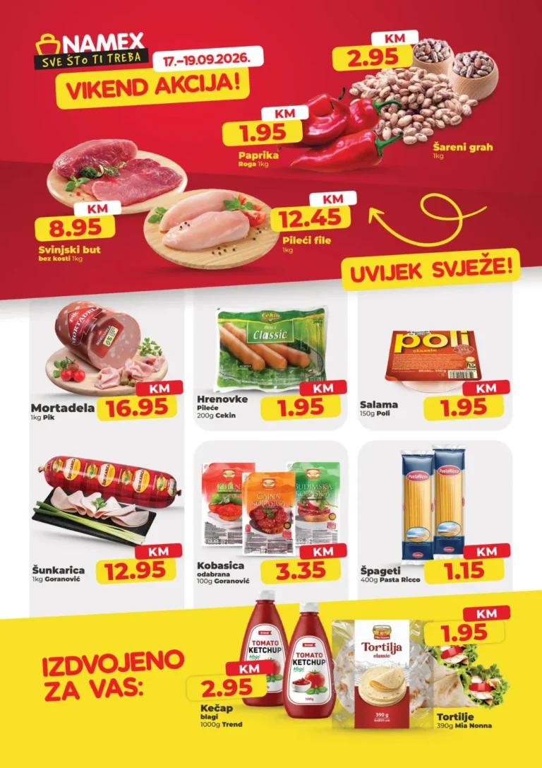 Namex katalog akcija strana 1 – važi od 17.9. do 19.9.2026.