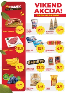 Namex katalog akcija strana 1 – važi od 3.9. do 5.9.2026.
