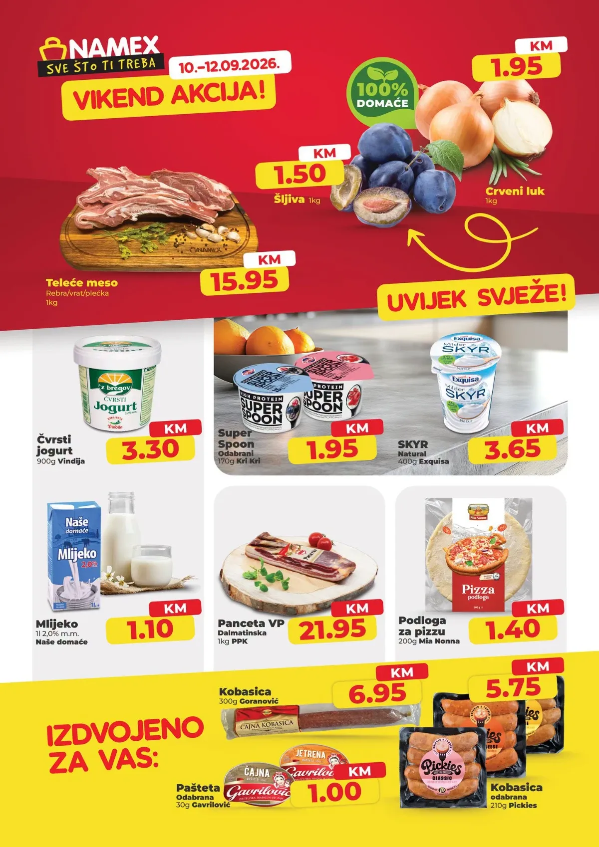 Namex katalog akcija strana 1 – važi od 10.9. do 12.9.2026.